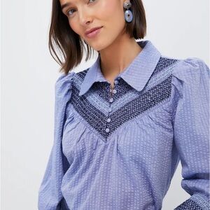 Tuckernuck Blue Seersucker Top